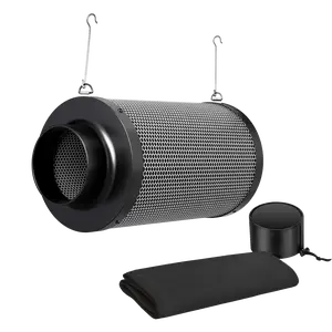 ALPHAGROW 4/6 Inch Air Carbon Filter, Australia Virgin Charcoal Odor Control for Grow Tent, Inline Fan, Hydroponic Greenhouse Ventilation Accessories