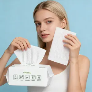 Disposable Face Towels, Ultra Soft ， 1/2/4 Packs Face Towelettes for Washing & Drying, Soft Dry Wipes Facial Tissue for Travel, Camping, Home Hand Wipes and Other Outdoor Activities Use, Single Use Tissues, Soft Thick Tissues