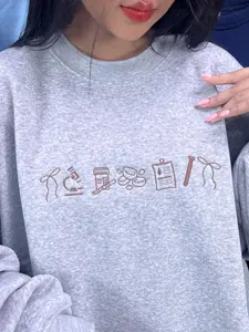 Medical Laboratory Science MLT MLS Icon crewneck| Medical lab icons sweatshirt | Embroidered Sweatshirt | gifts for medical lab technologist