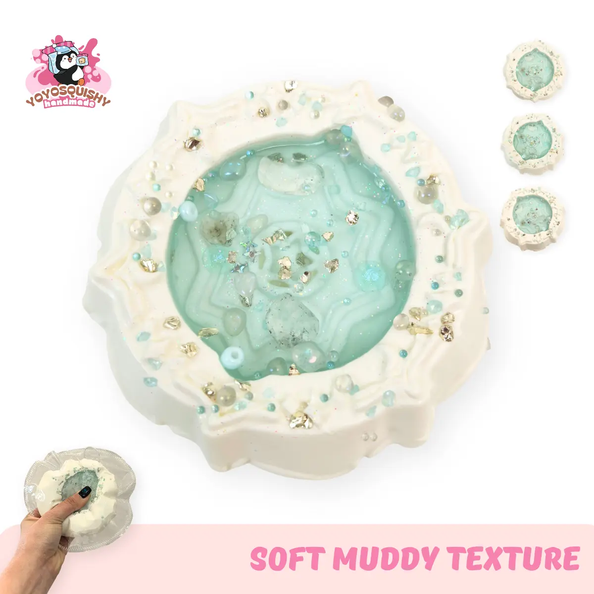 YOYOSQUISHY Taba Squishy Toy - Wish Pool Themed, Soft Muddy Texture, Handmade Food-Grade Silicone Slow Rebound Stress Relief Toy