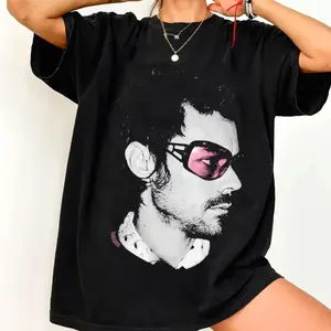 Harold Styles Together Tour Shirt, Vintage Sunglasses Portrait Graphic Unisex Oversized Black Tee, Perfect Gift for Music Fans 7