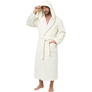 Men's Bathrobes with Hood, Soft Long Towel Robe for Men - Super Absorbent Quick Dry yet WarmGift