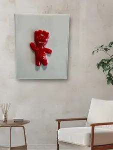 Pop Art Sour Patch Kid Resin Wall Art 8x10 Ready to Hang Handcrafted High-Gloss Iconic Design Solid Wood Panel for Pop Art Walls Kitchens & Game Rooms