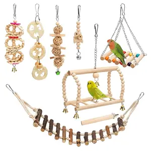 Bird Toy Supplies Swing Stair Climbing Exercise Puzzle Chew Teeth Small and Medium Parrot Toys