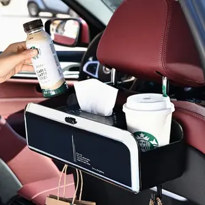 Car Seat Back Cup Holder with Hook, Multi-Functional Storage Box, Phone Stand, Stable Non-Slip, Ideal for Car Organization