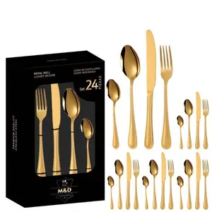 24-Piece Pearl Pattern Cutlery Set, High-End Pearl Cotton Gift Box Packaging, Dishwasher Safe, Perfect Gift Choice