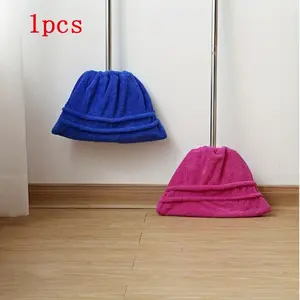 Polyester Dusting Cloth Set, Woven Reusable Broom Cover, Thickened Coral Fleece, Absorbent Cleaning Rags for Living Room, Bedroom, Kitchen, Glass, Floor - 1 Piece