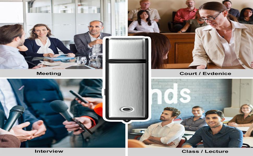 32G recorder, digital audio recording device, with 750 hours of recording capacity, noise reduction function, USB recording device, rechargeable recorder, suitable for lectures, interviews, conferences, and classes