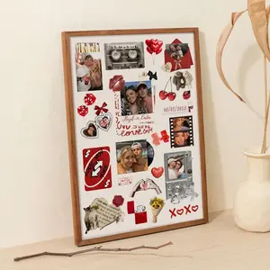 Custom Matchbook Poster, Personalized Anniversary & Birthday Gift for Couples, Custom Matchbox Art