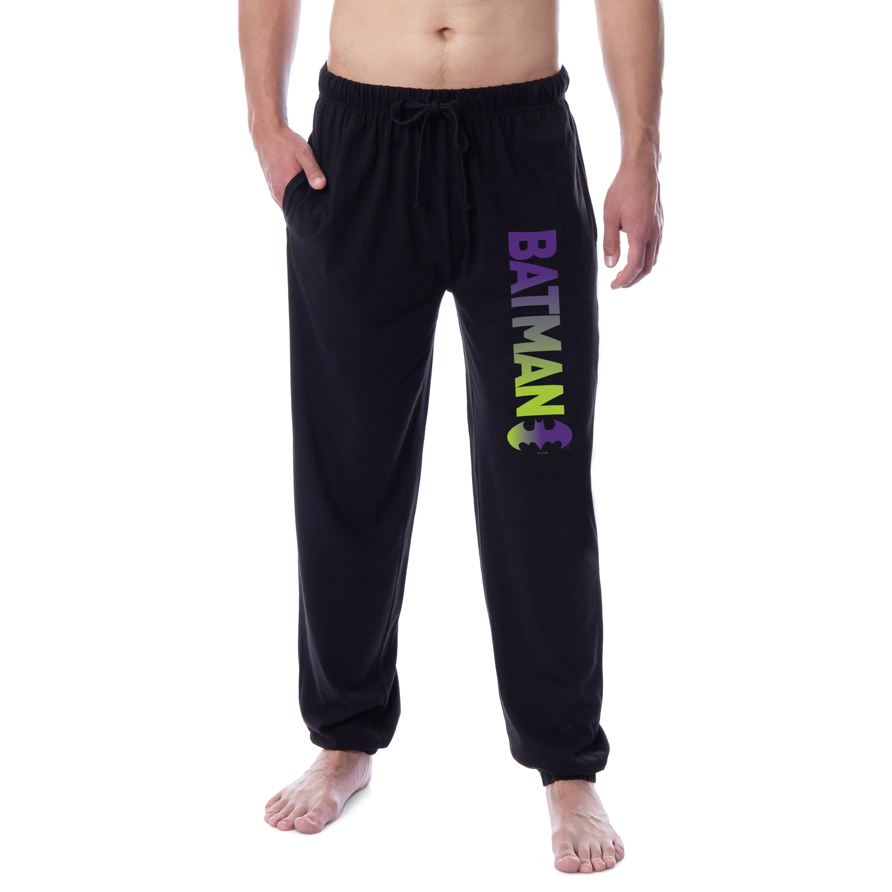 DC Comics Men's Batman Classic Bat Logo Ombre Sleep Jogger Pajama Pants, Cotton, Fabric