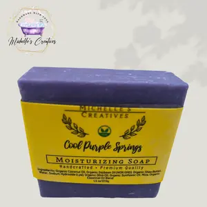 Cool Purple Spring Soap Bar - Cleansing Body Care Great for Skin Repair -  Body Wash