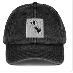 SV'️ MBK Security Vintage Cotton Twill Cap - 100% Cotton Twill 6-Panel Unstructured Low Profile with Black Sweatband & Antique Brass Metal Snap Buckle
