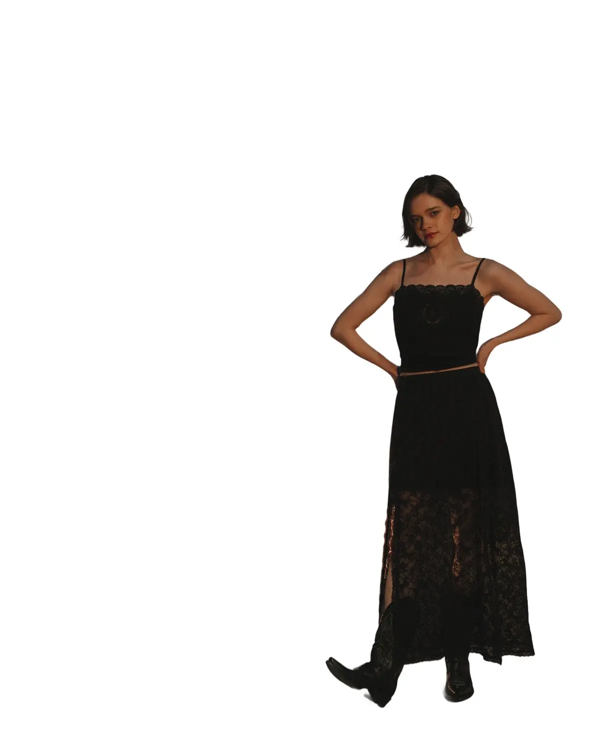 Idyllwind Women's Women'S Palomino Horse Lace Midi Skirt - Iwsp26s3-Blk
