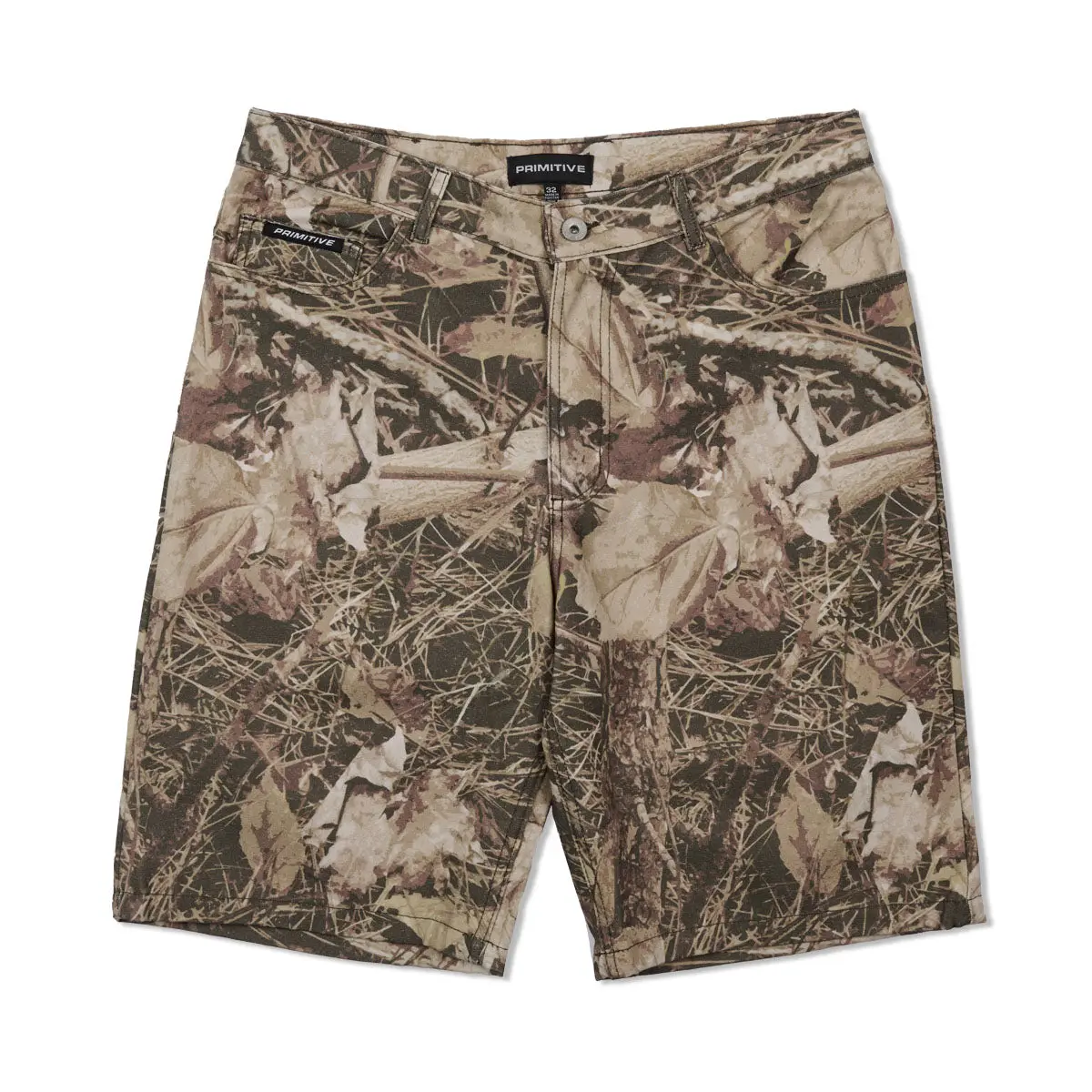 Primitive Skateboarding Men's Cotton Embroidered Casual Denim Shorts, Menswear Apparel