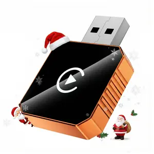 [Yurnlv] New 2026 CarPlay Wireless Adapter, compatible with iPhone/Android, orange, fast connection, supports hands-free calling, wireless adapter, electronic charger, CarPlay adapter