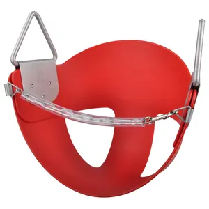 Swing Set Stuff Inc. Highback Half Bucket Swing Seat With Safety Chain Red