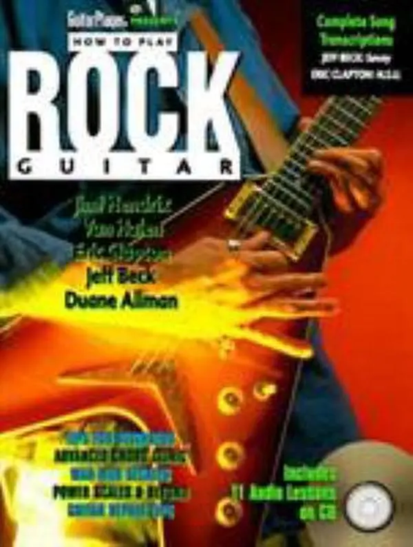Used Paperback Book - How To Play Rock Guitar by Guitar Player (Soft Covers, English) - Learn Rock Techniques, 12 Photos, 0.67 lbs, Audio CD, 0.67 Pounds