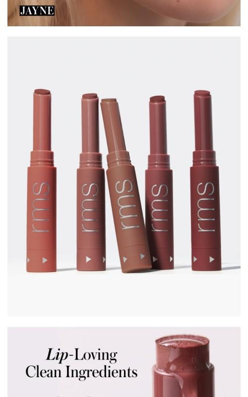 RMS Legendary Serum Lipstick: The Nudes - Lightweight, Glossy, Organic Lipstick in a Classic Design
