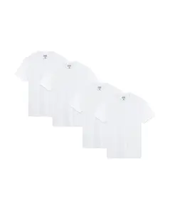 Men’s Crew Neck T-Shirt – White (4-Pack, Slim Fit)