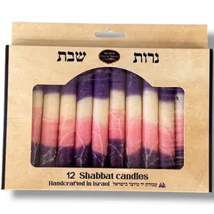 Shabbat Candle - 12 Pack - 5.5" Made in Israel