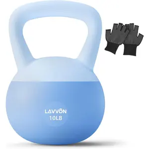 Soft Kettlebell - Cushioned Impact-Resistant Base and Anti-Slip, Kettle bell Anti-Slip Grip Weight for Home Workouts, Safe Strength Training Kettlebells Sets for Women & Men, With Non-slip Gloves