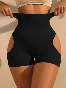 1 Count Women's BBL Effect Butt Lifter Shaperwear Shorts, High Waist Tummy Control Shaperwear Panties, Hip Cutouts Design Shaperwear Bottoms, Suitable For Daily Or Party, Shapewear, Body Shaping Underwear
