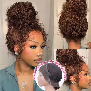Ashimary Water Wave Invisi-Strap Snug Fit 360 Lace Frontal Pre-Cut Bleached Knots Chocolate Brown Glueless Lace Wig#summerwins,summerhairstyles