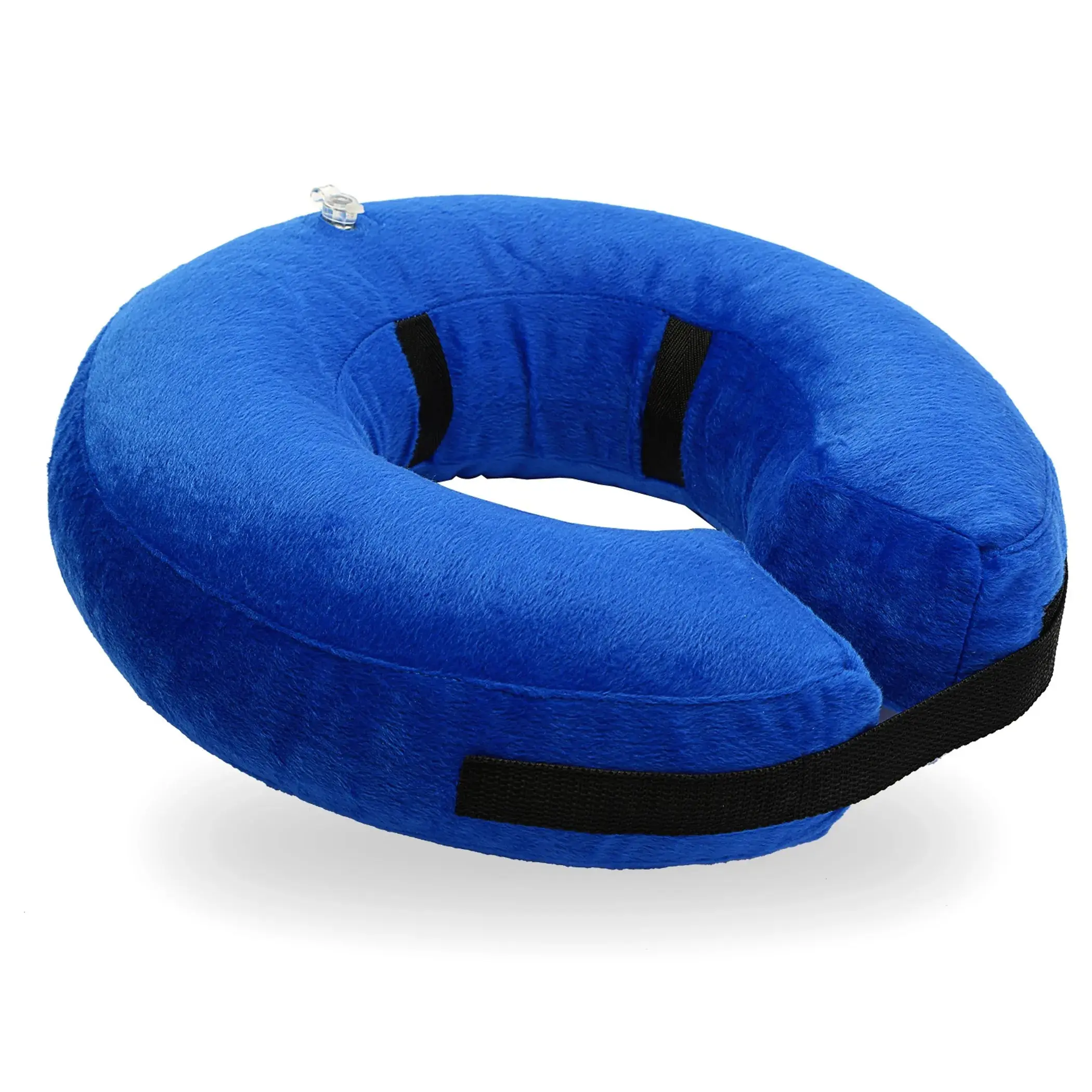 Dog Inflatable Recovery Neck Collar - Washable, Cushioned Soft Plush, Adjustable Firmness, High-Grade PVC, Post-Surgery Wound Healing Solution, Prevents Licking, Supports Normal Activities, Easy to Store, Traditional E-Collar Alternative