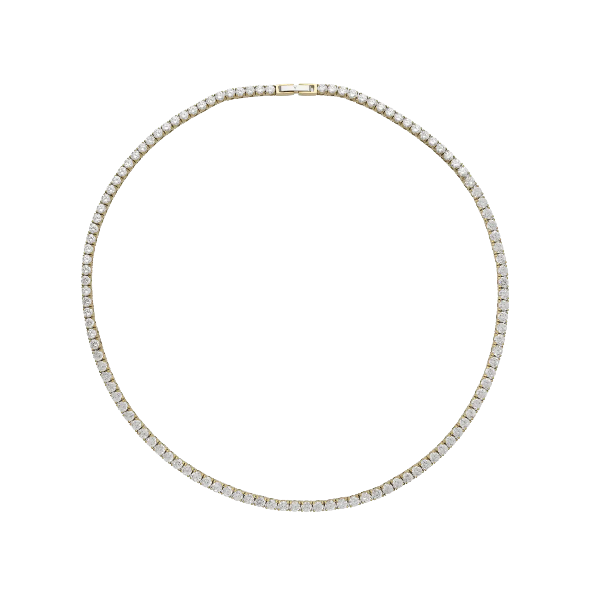 ROUND CUT RIVIERE TENNIS NECKLACE