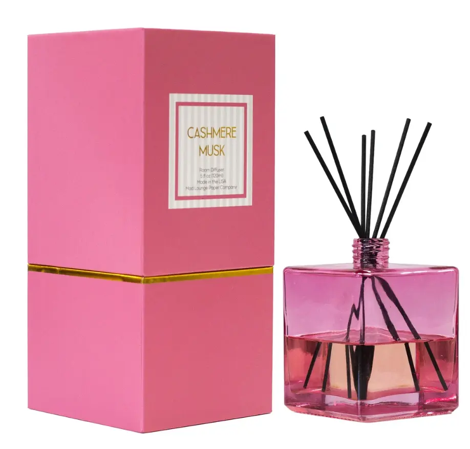 Pink and Gold Cashmere Musk Luxury Reed Diffuser