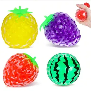 Fruit-Shaped Stress Relief Ball Set, Sensory Toy, Squeeze Toy, Birthday Party Gift, Adult Stress Relief, Filled Gift Bag, Piñata Fillers