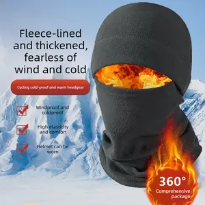 Winter riding warm headgear, motorcycle windproof and cold-proof face mask, custom fleece full-face headgear.