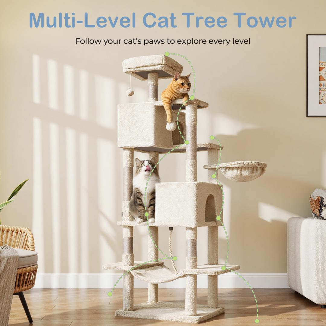 66 Inch Cat Tree Tower