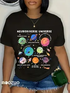 100% Cotton Neurodiverse Universe Space Planet Special Education Teacher T-Shirt