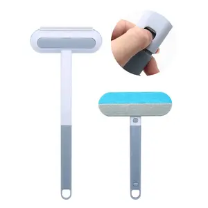 Multifunctional Pet Hair Remover Tool 4 in 1 Dog and Cat Fur Removal Brush Pet Hair Remover Adjustable Lint Brush Handle Fur Remover Water Scraper for Window Furniture Carpets Sofa Car Clothes
