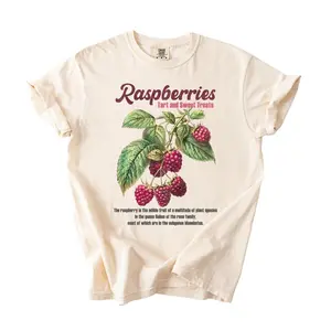 Comfort Colors Retro Raspberries Shirt, Boho Raspberry Shirt, Botanical Summer Fruit Shirt, Farmers Market Top, Cute Cottagecore Gift