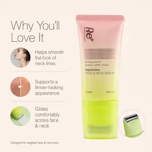 Replus Generative Face&Neck Serum 1.69 fl.oz.(50ml),Anti-Aging, Pore Minimizer,Firming, Wrinkle Care & Deep Hydration,With metal massage rollers