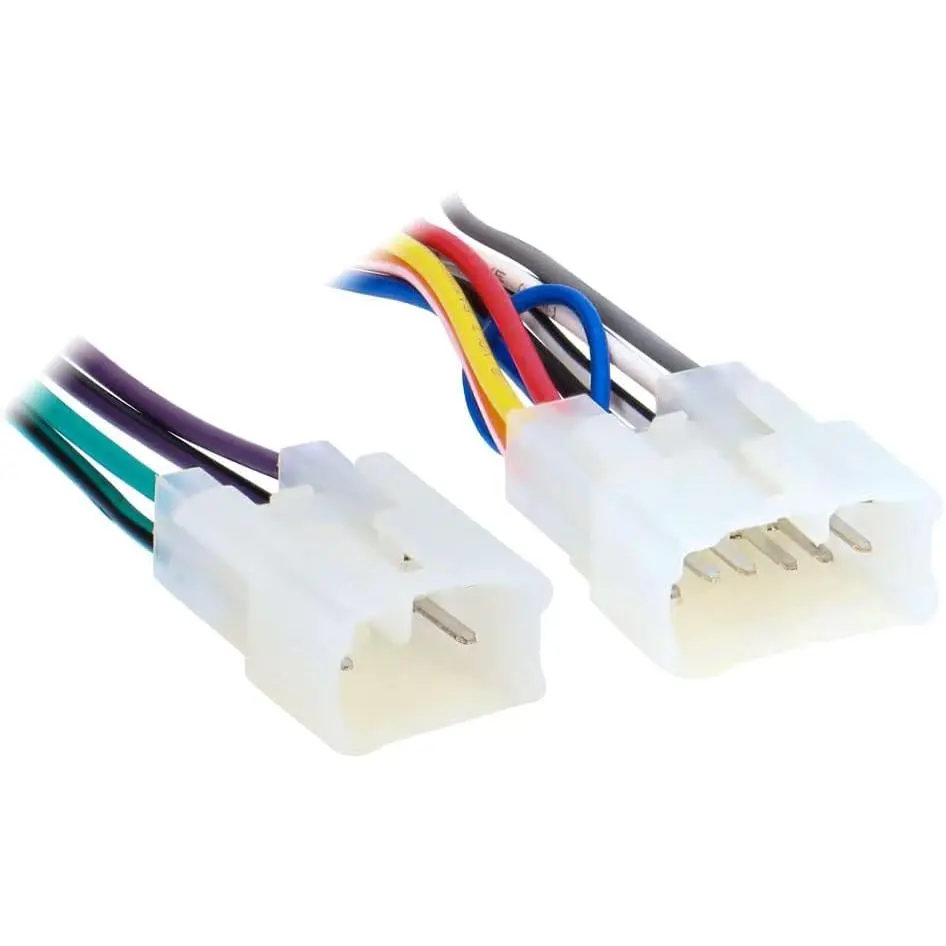 Toyota Wiring Harness Plug Adapter - Plug-In Car Audio Installation Accessory, Fits 87-Up Cars, Powers 4 Speakers