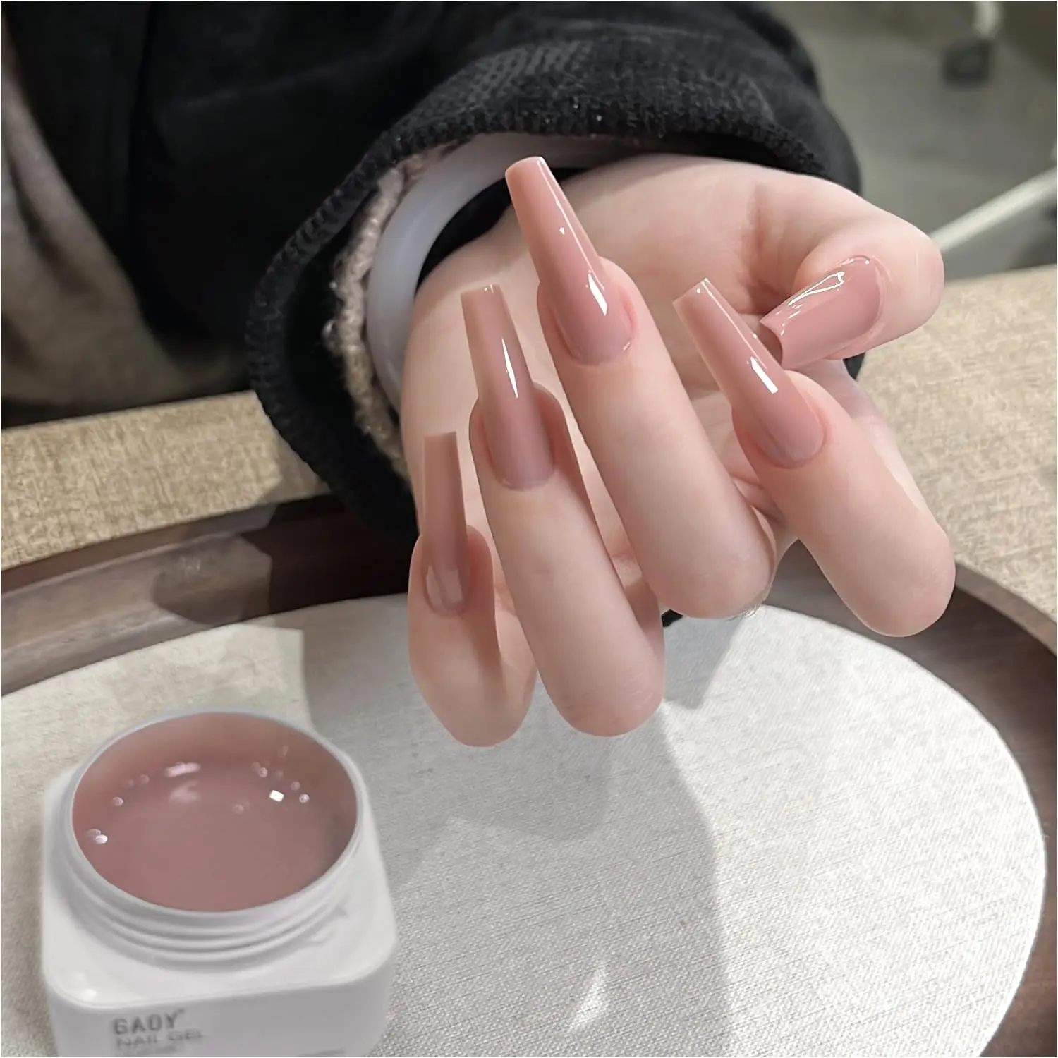 GAOY Watery Crystal Poly Gel for Nail Extensions, 30g Nail Builder Gel, Thin Viscosity, Easy Application & High Hardness Holiday Gift Pick, Milky White 01