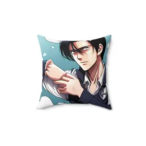 Anime Levi Ackerman Polyester Square Pillow