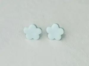 Light blue Daisy Flower Earrings | Polymer Clay