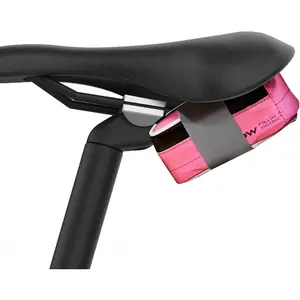 RideNow Waterproof Saddle Bag with BOA Mounting System, Lightweight and Portable Bike Seat Bag for Mountain Road Bike (Pink)