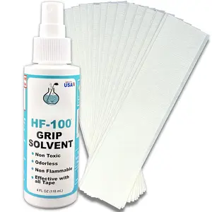 Basic Golf Grip Kit for Golf Club Regripping - 15  2"x10" Golf Grip Tape Strips, & 4 oz HF-100 , Non-Flammable, Odorless Golf Club Grip Solvent