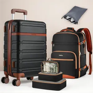 YAMTION 20-in Luggage Sets with TSA Lock, Spinner Wheels, and USB Charging Travel Backpack for Spring Travel
