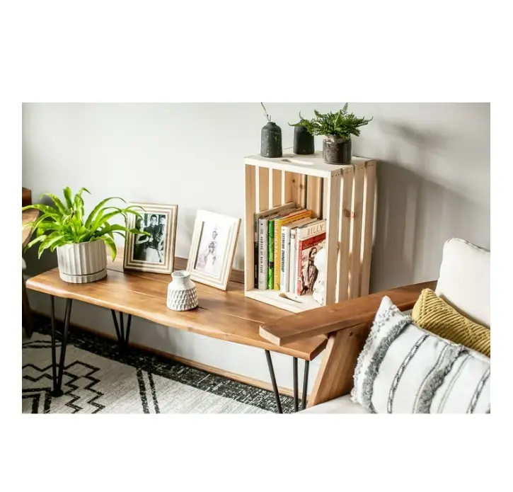 Unfinished Wood Crate - 18 in x 12.5 in x 9.5 in, Natural Wood Finish, Versatile Storage Solution