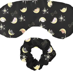 Kpop Theme Eye Mask and Scrunchies for Comfortable Sleep  - Soft & Cozy Design - Product has Defects