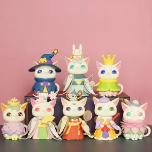 MIO Fantastic World Cat Series Blind Box Toy, Blind Bag, Cute Random Toys, Birthday Gift, Collectible Toy for Desktop Ornaments, Sealed Hobby Box