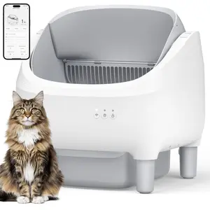 No More Scooping! Automatic Self-Cleaning Cat Litter Box with App Control, Odor Eliminator &Safety Protection, Large Space for Big Cats#Summervibes #petlovers