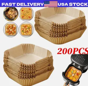 200PCS Air Fryer Liners Disposable Papers Liner Non-stick for Roasting Microwave