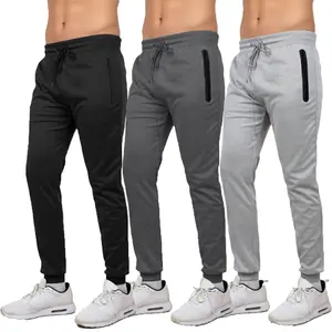 Men's Multi Pack Performance Tech Joggers Sweatpants With Heat Seal Zipper Side Pockets Men's Multi Pack Performance Tech Joggers Sweatpants With Heat Seal Zipper Side Pockets